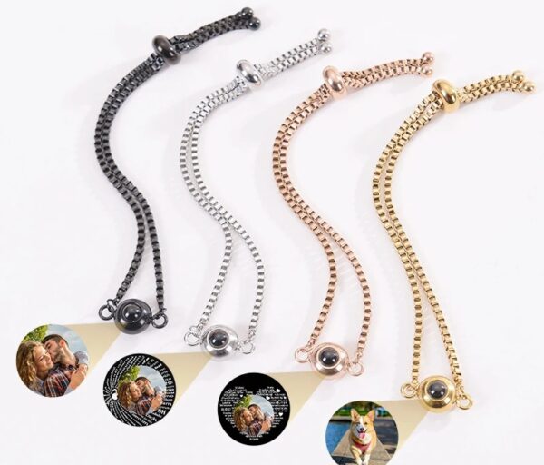 Pulsera ajustable con foto personalizada