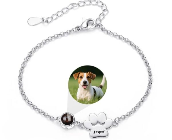 Pulsera Personalizada de Perro con Huella y Foto: imagen 1