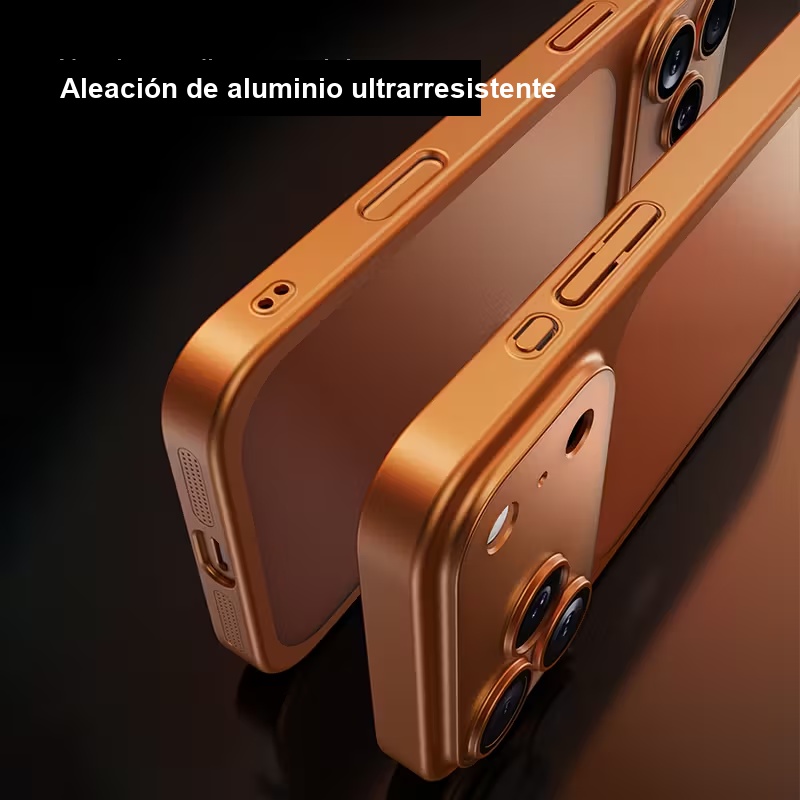 Detalle de los botones y bordes reforzados de la funda para iPhone