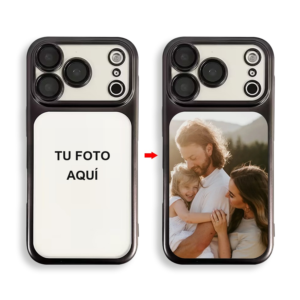Funda personalizada con foto para iPhone color negro grafito