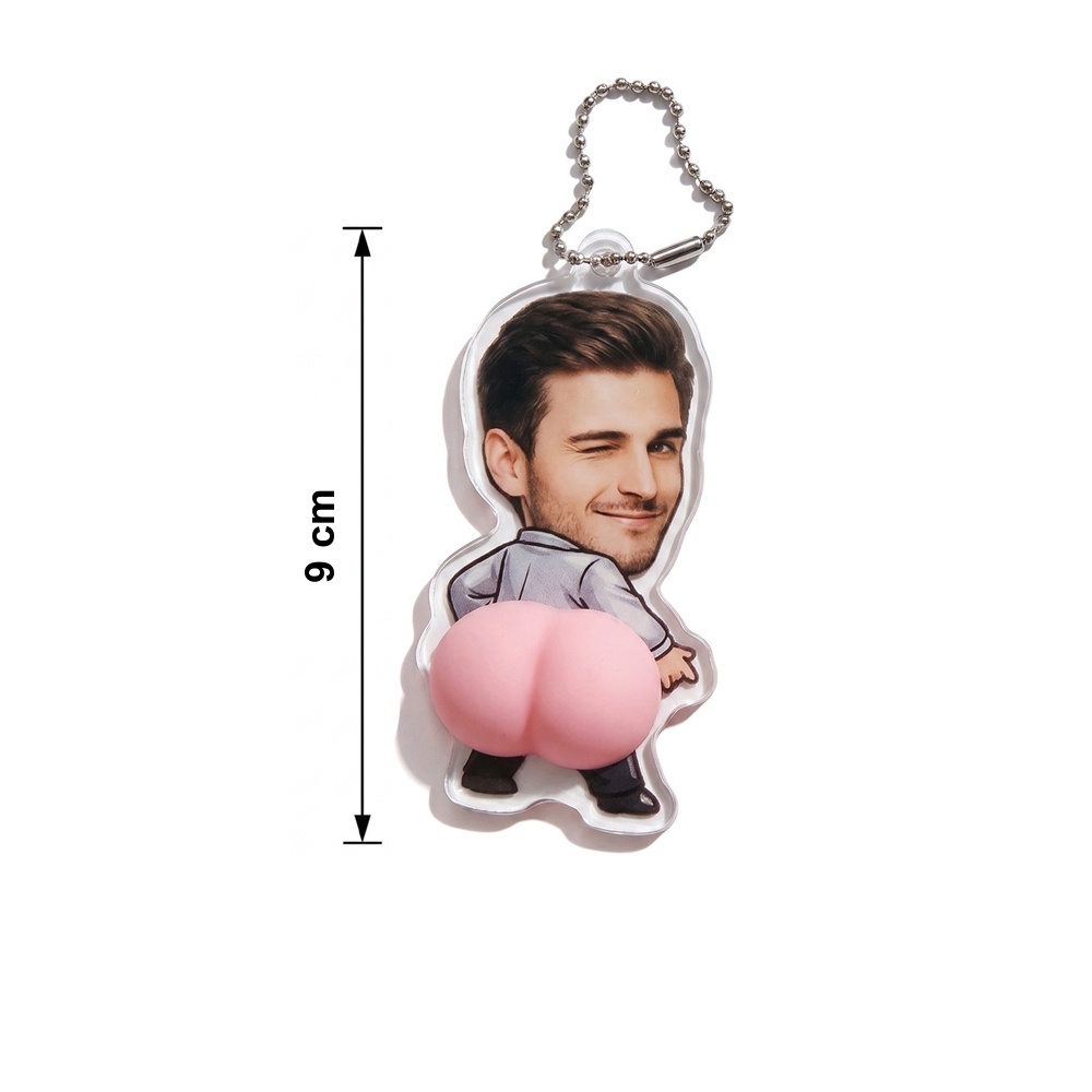 Medidas del llavero personalizado con foto 9cm acrilico