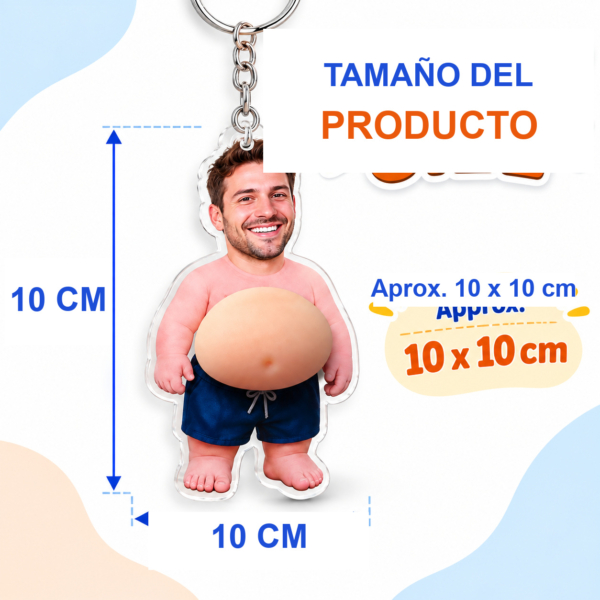 Dimensiones oficiales del llavero de playa