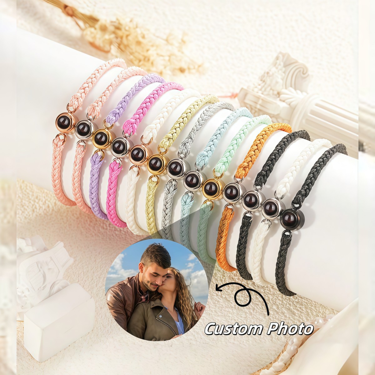 Colores disponibles pulsera cuerda trenzada